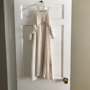 Off the shoulder halter neck dress